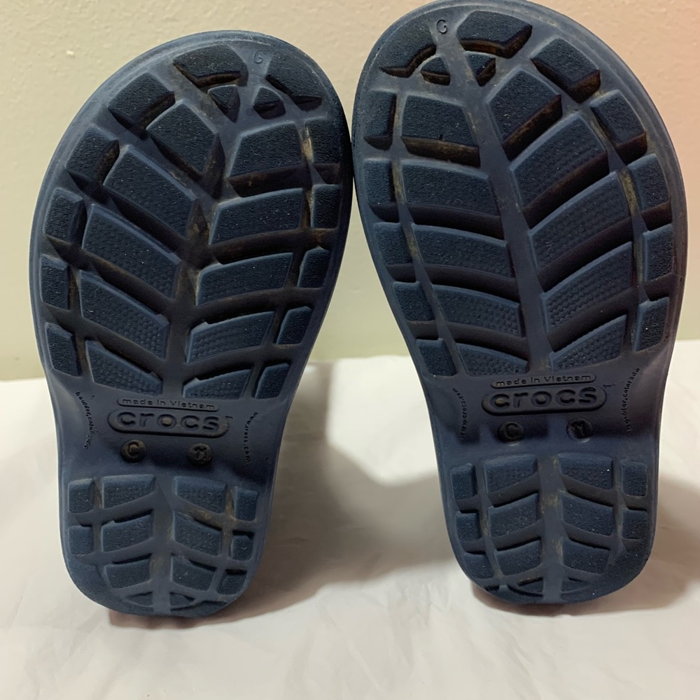 CROCS Kids Navy Blue Rain & Snow Boots - Picture 4 of 4